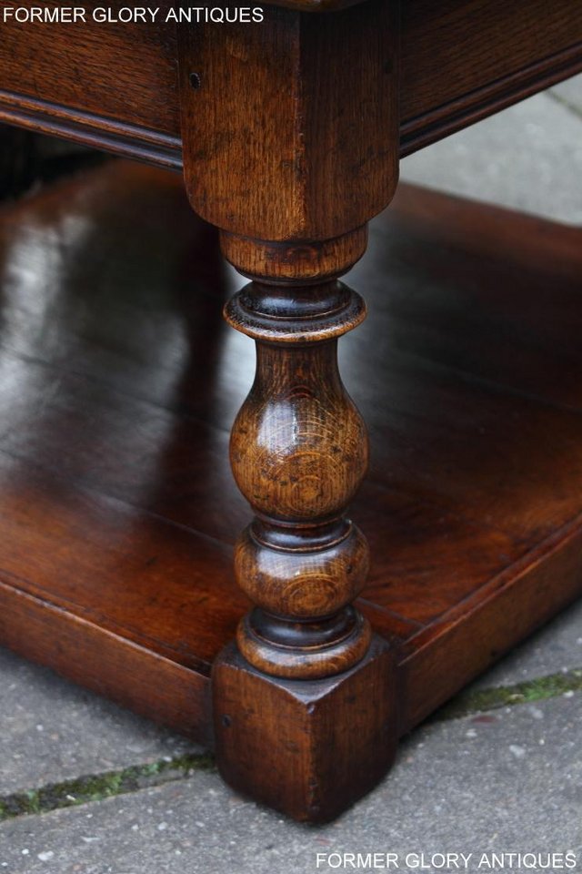 Image 49 of TITCHMARSH AND GOODWIN OAK SINGLE DRAWER COFFEE TABLE STAND