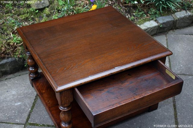 Image 50 of TITCHMARSH AND GOODWIN OAK SINGLE DRAWER COFFEE TABLE STAND
