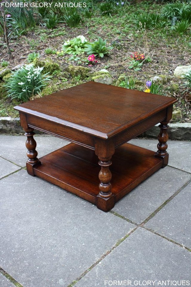 Image 54 of TITCHMARSH AND GOODWIN OAK SINGLE DRAWER COFFEE TABLE STAND