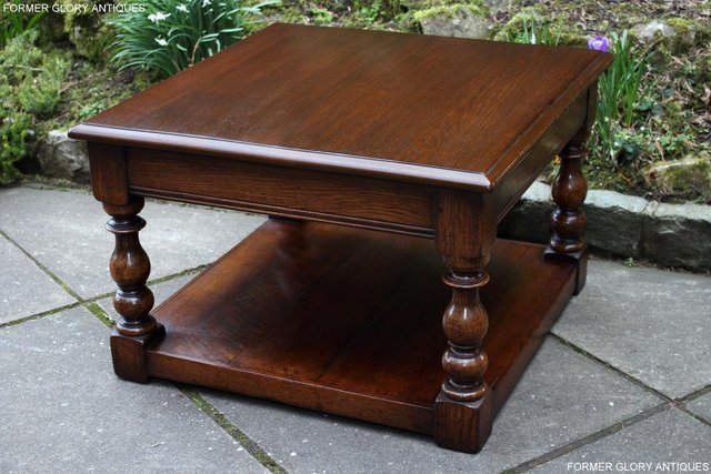 Image 55 of TITCHMARSH AND GOODWIN OAK SINGLE DRAWER COFFEE TABLE STAND
