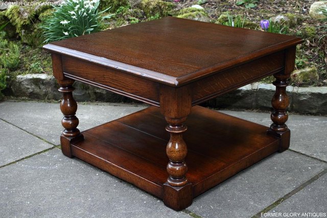 Image 57 of TITCHMARSH AND GOODWIN OAK SINGLE DRAWER COFFEE TABLE STAND