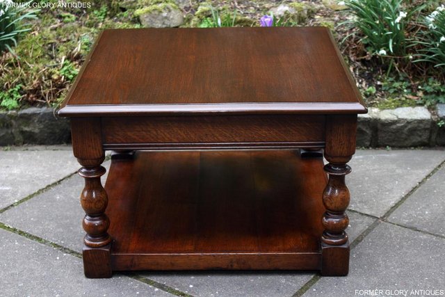 Image 74 of TITCHMARSH AND GOODWIN OAK SINGLE DRAWER COFFEE TABLE STAND