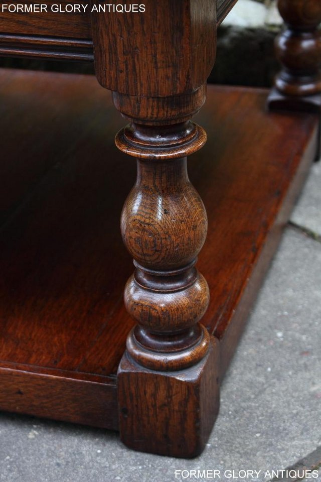 Image 76 of TITCHMARSH AND GOODWIN OAK SINGLE DRAWER COFFEE TABLE STAND
