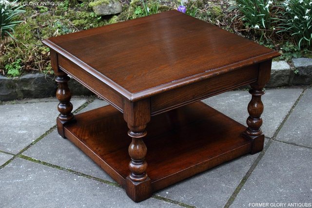 Image 82 of TITCHMARSH AND GOODWIN OAK SINGLE DRAWER COFFEE TABLE STAND