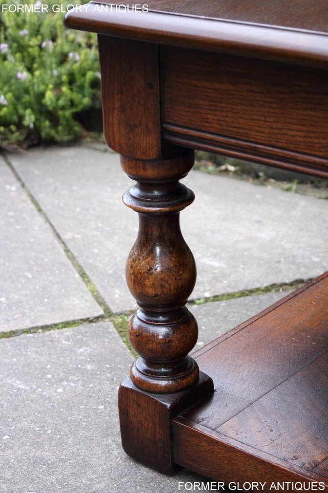 Image 92 of TITCHMARSH AND GOODWIN OAK SINGLE DRAWER COFFEE TABLE STAND