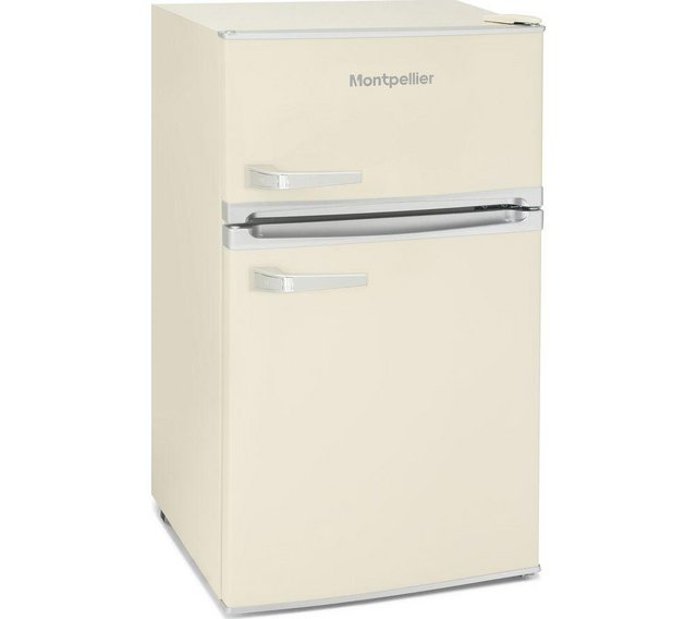 Preview of the first image of MONTPELLIER UNDERCOUNTER CREAM MINI RETRO FRIDGE FREEZER-NEW.