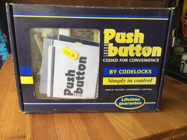 Preview of the first image of Push button Security lock. New still in box.