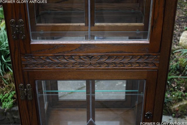 Image 72 of AN OLD CHARM LIGHT OAK DISPLAY CHINA CABINET DRESSER STAND