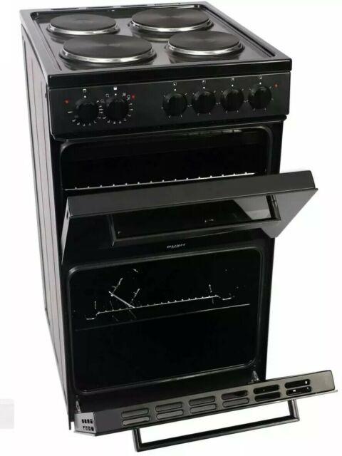 Preview of the first image of BUSH 50CM BLACK TWIN CAVITY ELECTRIC COOKER- NEW BOXED/MUST.