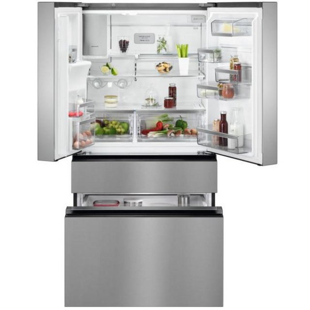 Preview of the first image of AEG FRENCH DOORS SILVER AMERICAN FRIDGE FREEZER- NEW/ GRADED.
