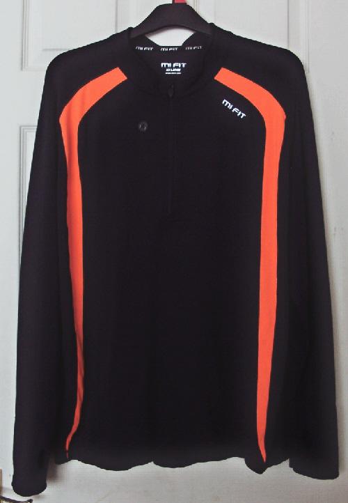 Preview of the first image of Mi fit Black/Orange Sports/training Top - Sz XXL. B2.