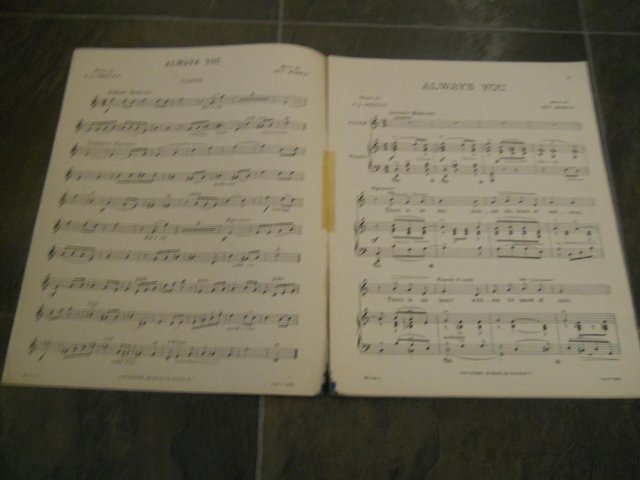 Image 3 of Vintage Sheet Music Always You Music by Guy Morris and Words