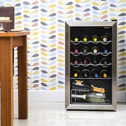 Preview of the first image of HUSKY UNDERCOUNTER WINE COOLER- 91LITRES-STORE WINE/CANS-NEW.