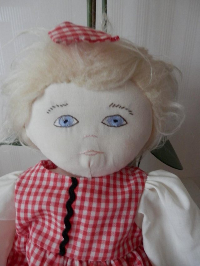 Preview of the first image of Hand Made Fabric Doll.