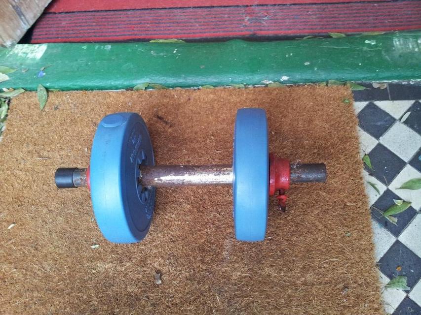 Preview of the first image of Single Weider 'Olympian' Dumbell/Weights, Bar & Cuffs.