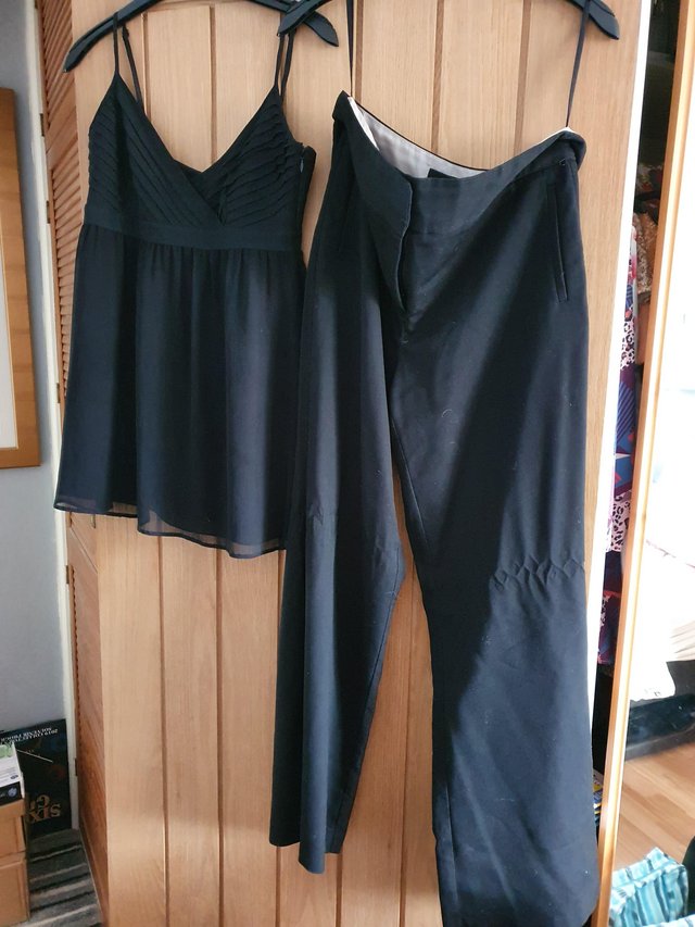 Image 3 of LADIES BLACK TOP AND TROUSERS SIZE 10