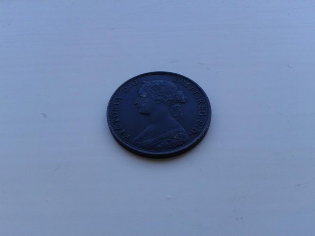Image 2 of 1862 Great Britain Half Penny Coin KM# 748.2 (A.U.)