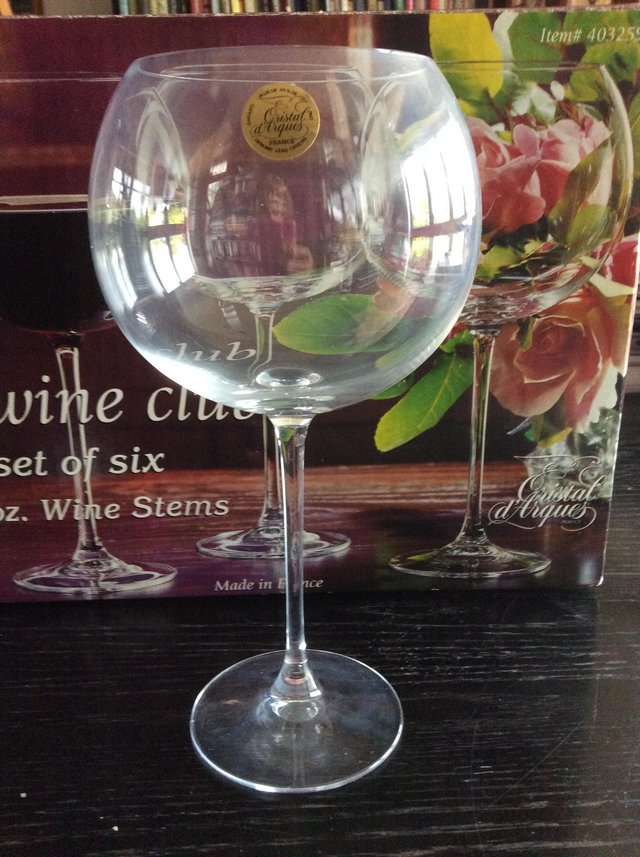 Preview of the first image of Oversized Crystal Wine Glasses.