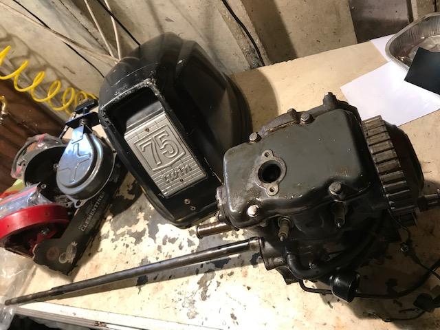 Preview of the first image of Honda B75 7.5hp long Shaft Outboard- Breaking for Spares.