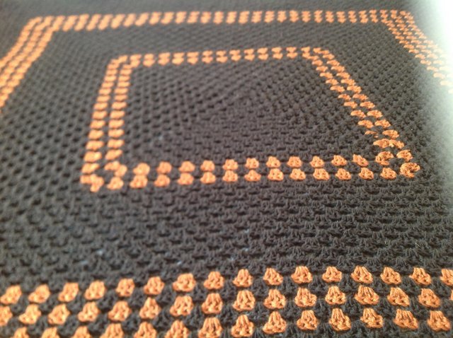 Preview of the first image of HAND CROCHETED THROW/ BLANKET NEW.