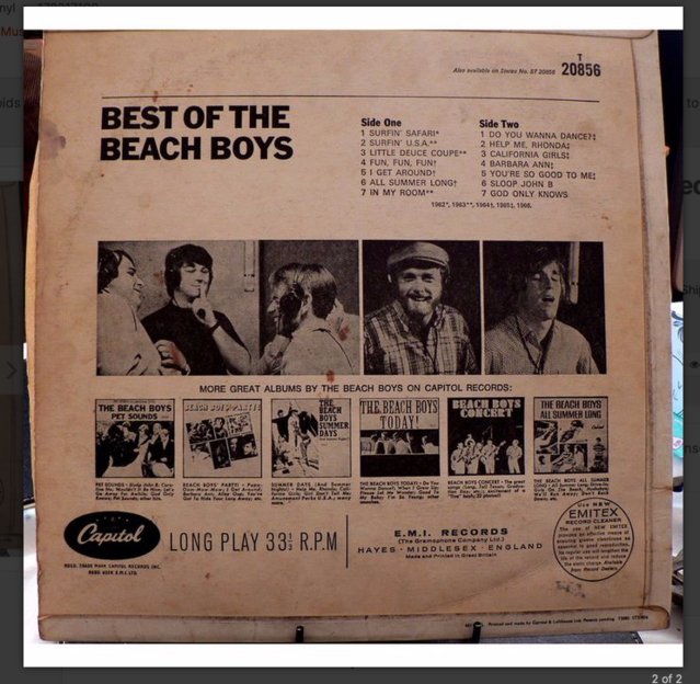 Image 2 of The Best Of The Beach Boys - Mono - Capitol + EMI Records