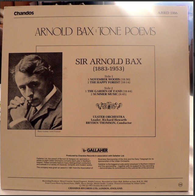 Image 3 of Arnold Bax - Tone Poems: Gatefold Album 1982
