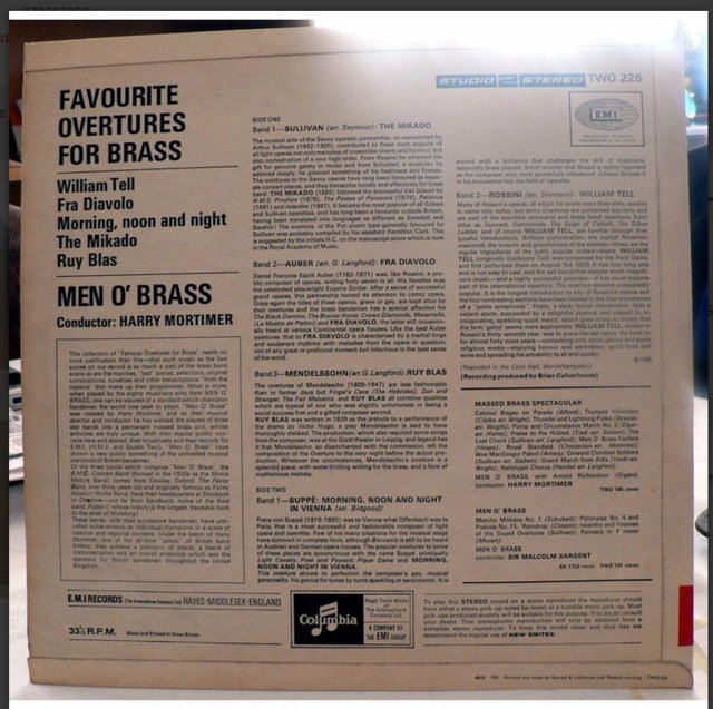 Image 2 of Favourite Overtures For Brass 1968 - Men O' Brass