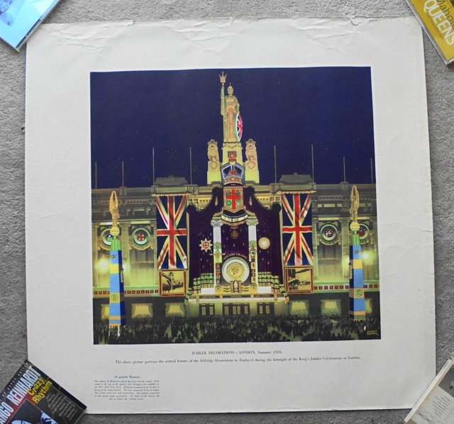 Preview of the first image of 1935 Selfridges Jubilee Decorations print.
