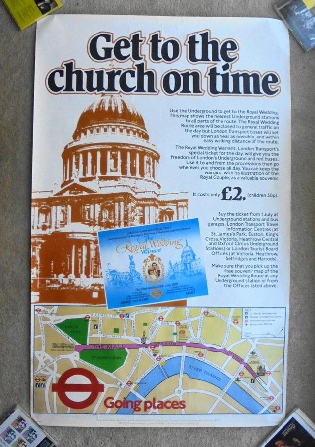 Preview of the first image of 1981 London Transport poster Royal Wedding.