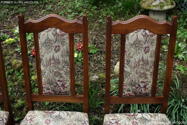 Image 21 of A SET OF FOUR OLD CHARM LIGHT OAK DINING TABLE CHAIRS