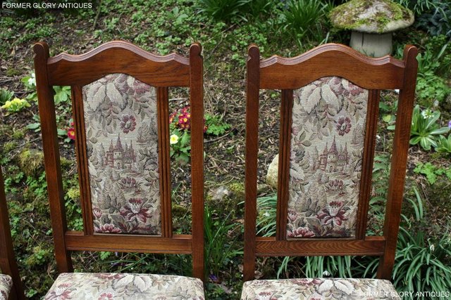 Image 64 of A SET OF FOUR OLD CHARM LIGHT OAK DINING TABLE CHAIRS