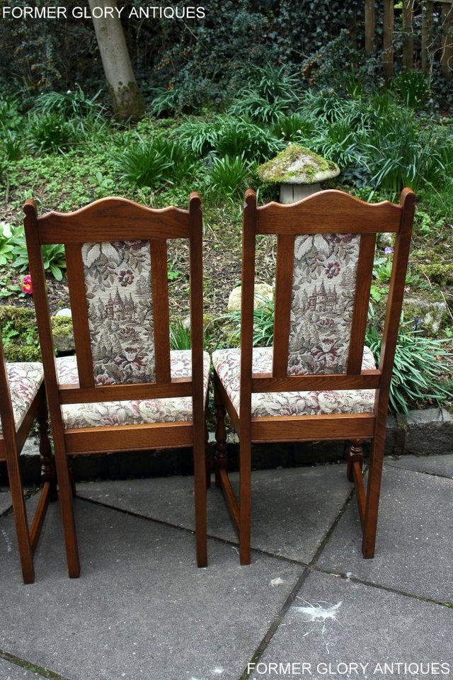 Image 72 of A SET OF FOUR OLD CHARM LIGHT OAK DINING TABLE CHAIRS