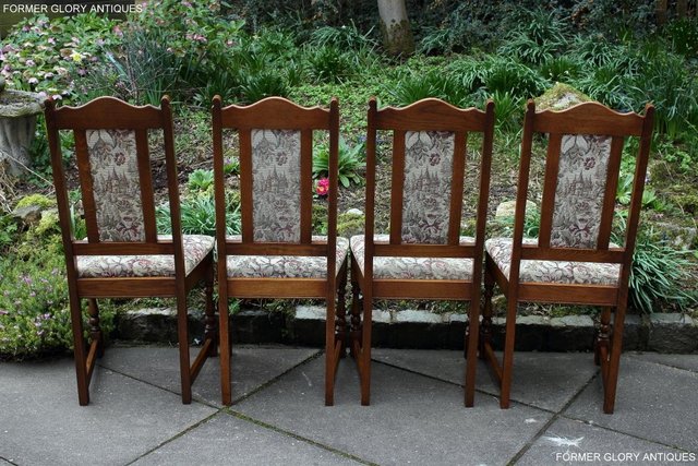 Image 86 of A SET OF FOUR OLD CHARM LIGHT OAK DINING TABLE CHAIRS