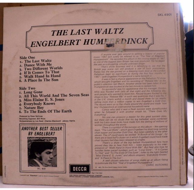 Image 2 of Englebert Humperdinck 'The Last Waltz' 1967 (Stereo)