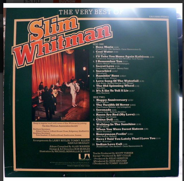 Image 2 of Slim Whitman - The Very Best Of - 20 super tracks 1975