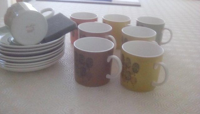 Preview of the first image of Susie Cooper coffee cups and saucers.