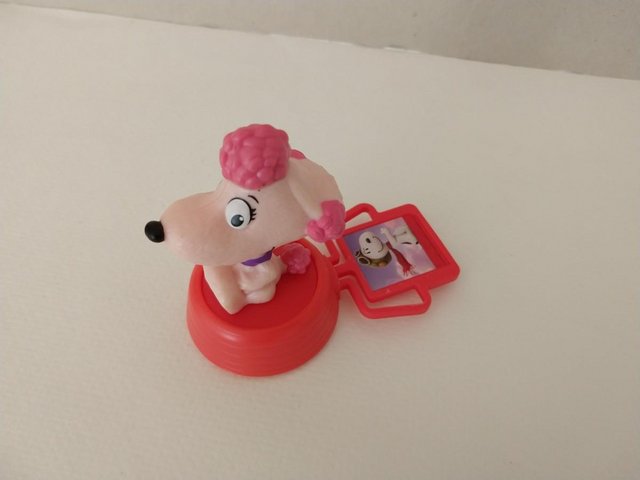 Preview of the first image of Mc d Happy Meal toy Charlie Brown Movie -FiFi pink poodle.IM.
