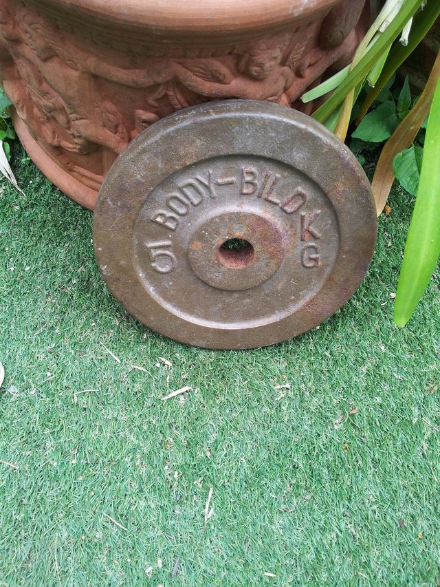 Preview of the first image of Single Dumbbell, Window Weights, Cast Iron weight Plate.