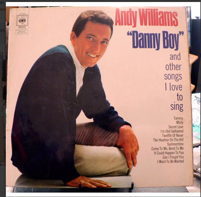 Preview of the first image of Andy Williams "Danny Boy" and Other Songs I Love To Sing.