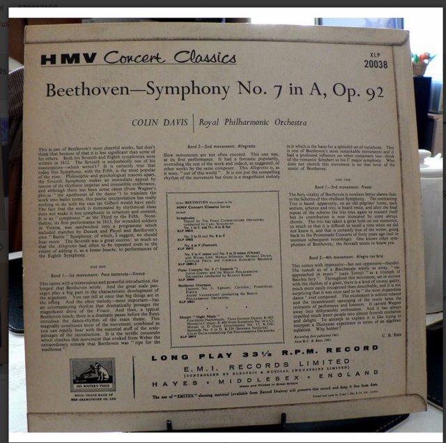 Image 2 of Beethoven Symphony No.7 - Colin Davis & Royal Philharmonic