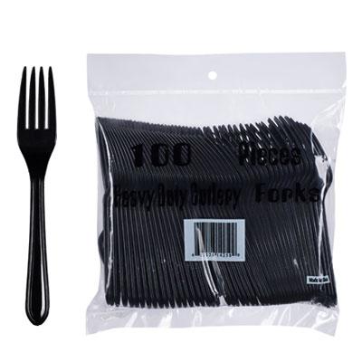 Image 2 of Heavy Duty Black Plastic Cutlery £2.50 per pack 100