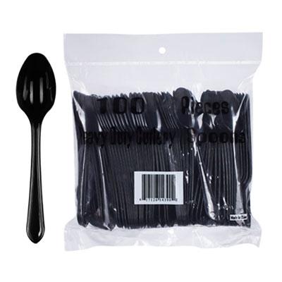 Image 3 of Heavy Duty Black Plastic Cutlery £2.50 per pack 100