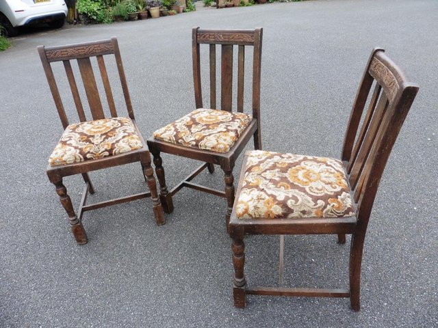 Preview of the first image of 3 CHAIRS suitable for reupholstering.