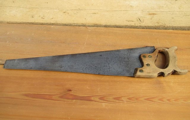 Image 3 of Carpenters Hand Saw 22” Warranted Superior – Vintage