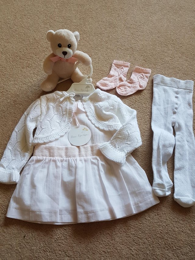 Preview of the first image of Christening dress baby bridesmaid dress *brand new* REDUCED.