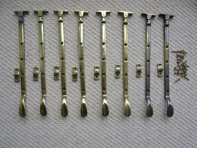Image 2 of Window stays solid brass