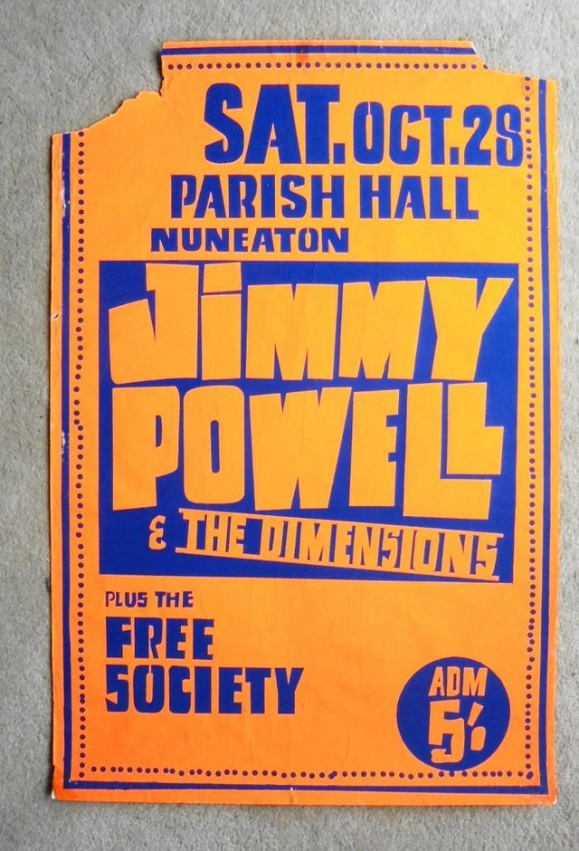 Preview of the first image of 1967 "Jimmy Powell" gig poster Nuneaton.
