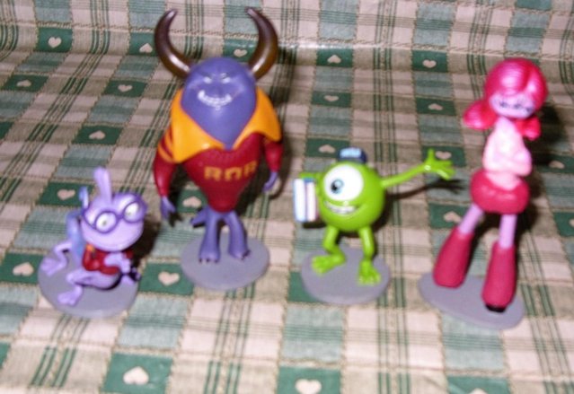 Image 2 of Monster Inc x4 plastic figures, cake toppers,gift
