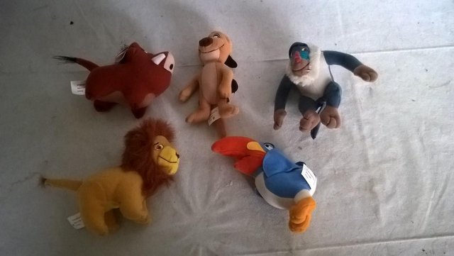 Preview of the first image of McDonalds toys x5 soft bodied animals The Lion King.