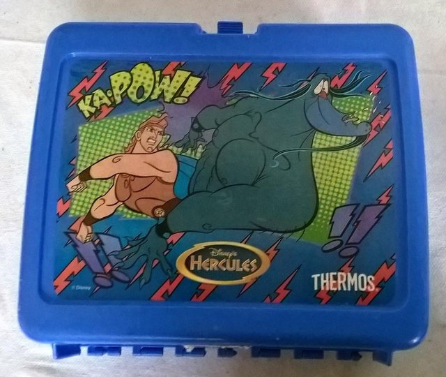 Preview of the first image of Disney Hercules childrens lunch box from the 1990's.